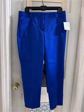 89th Madison Women’s Slim Cropped Dress Pants - Bright Blue